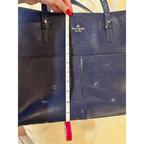 Kate Spade Tote Large Navy Blue Vintage Grand Street Gabriel Quiet Luxury - Picture 5 of 16